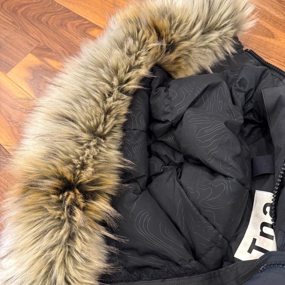 TNA St Anton Black Puffer Jacket with Faux Fur Hood - Picture 10 of 16